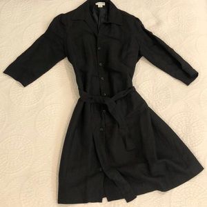 Barry Bricken Black Linen Dress